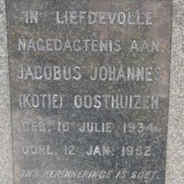 OOSTHUIZEN Jacobus Johannes 1934-1952 