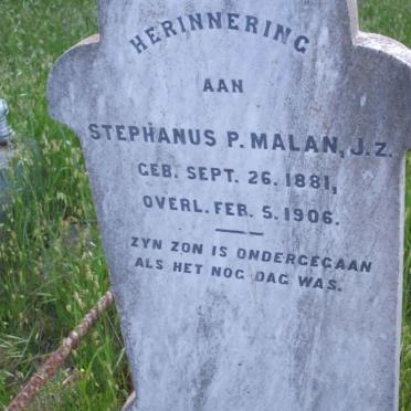 MALAN Stephanus P. 1881-1906