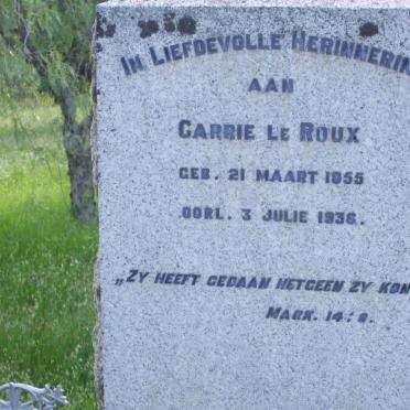 ROUX Carrie, le 1855-1936