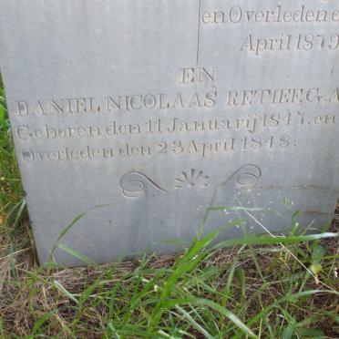 RETIEF Daniel 1790-1841 &amp; Jacoba Cornelia van WIELLIGH 1806-1879 ::  RETIEF Daniel Nicolaas 1847-1848