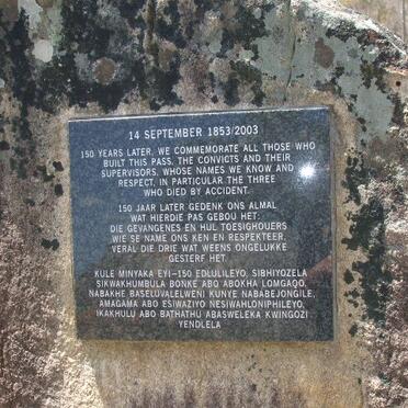 4. The Bain's Kloof Pass - Plaque