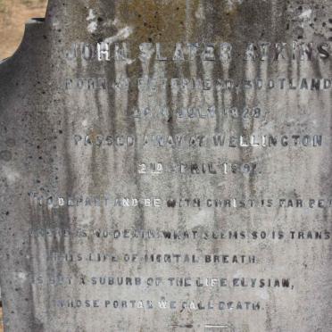 ATKINS John Slater 1828-1891