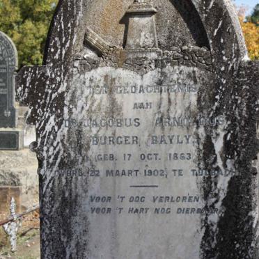 BAYLY Jacobus Arnoldus Burger 1863-1902