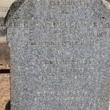 FURTER  Anna Magdalena nee LE ROUX 1862-1914