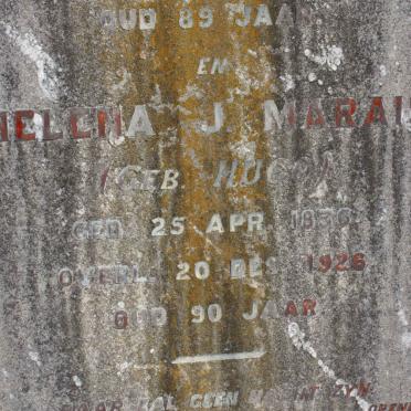 MARAIS Johannes H. 1832-1921 &amp; Helena J. HUGO 1836-1926