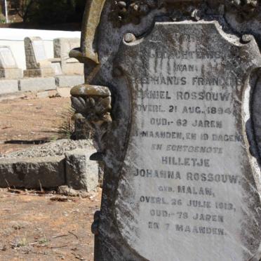 ROSSOUW Stephanus Francois Daniel -1894 &amp; Hilletje Johanna MALAN -1912