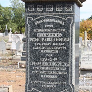 ROSSOUW Hermanus Jacobus -1922 &amp; Rachel Elizabeth -1924