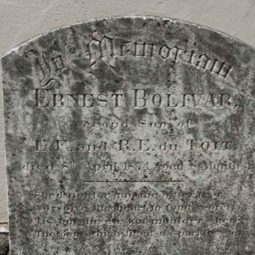 TOIT Ernest Bolivar, du 1874-1874