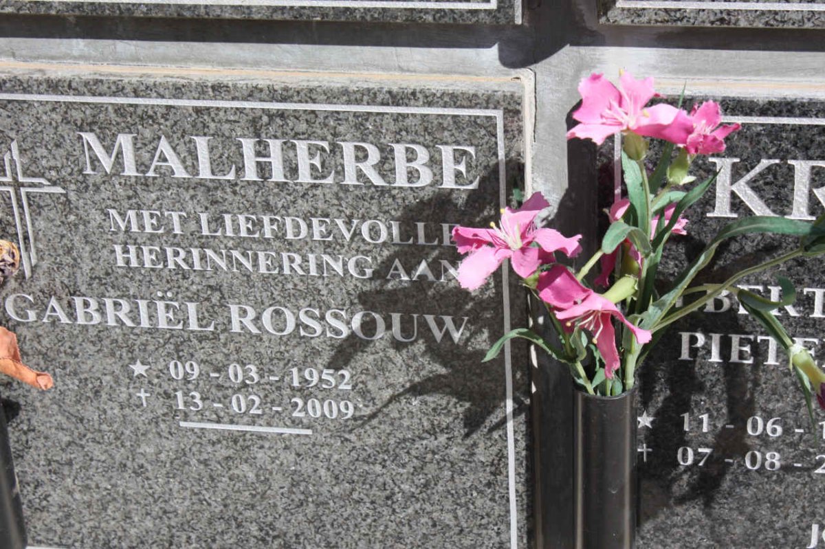 MALHERBE Gabriel Rossouw 1952-2009