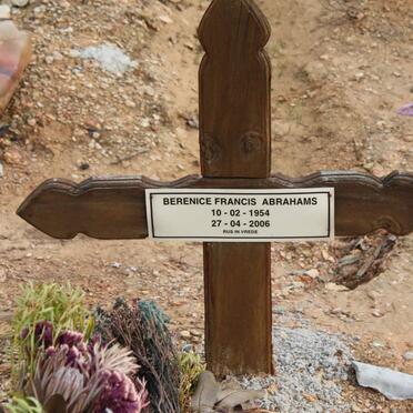 ABRAHAMS Berenice Francis 1954-2006
