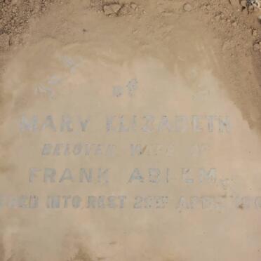 ABELM Mary Elizabeth -1900