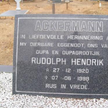 ACKERMANN Rudolph Hendrik 1920-1998