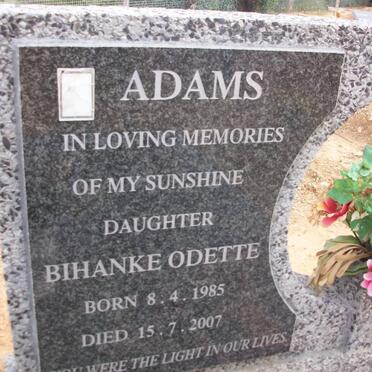 ADAMS Bihanke Odette 1985-2007