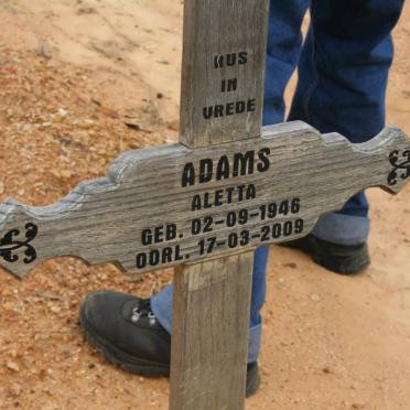 ADAMS Aletta 1946-2009