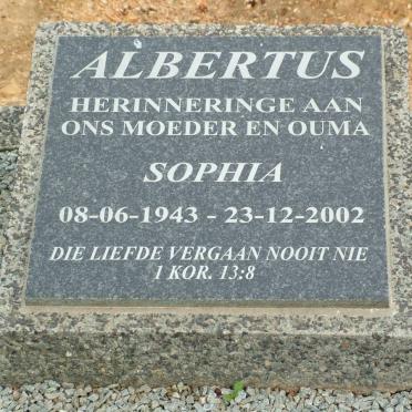ALBERTUS Sophia 1943-2002