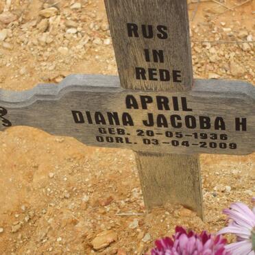 APRIL Diana Jacoba H. 1936-2009