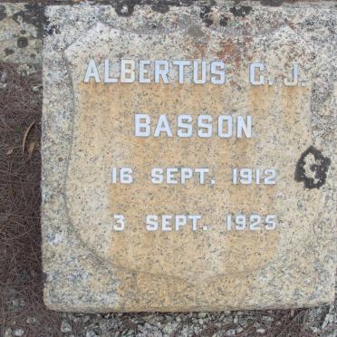 BASSON Albertus G.J. 1912-1925