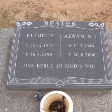 BESTER Alwyn N.J. 1945-2006 &amp; Ellbeth 1944-1999