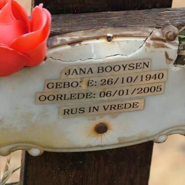 BOOYSEN Jana 1940-2005