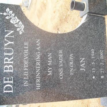 BRUYN Jan, de 1940-2002