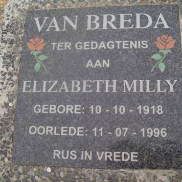 BREDA Elizabeth Milly, van 1918-1996