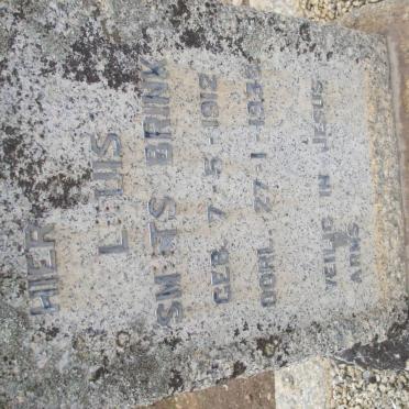 BRINK Louis Smuts 1912-193?