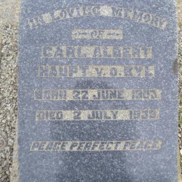 BYL Carl Albert Haupt, v.d. 1903-1939