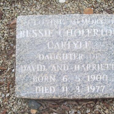 CARLYLE Bessie Cholerton 1900-1977