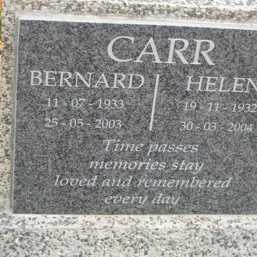 CARR Bernard 1933-2003 &amp; Helen 1932-2004