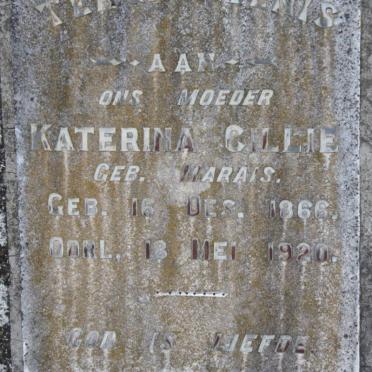 CILLIE Katerina nee MARAIS 1866-1920