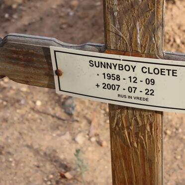 CLOETE Sunnyboy 1958-2007