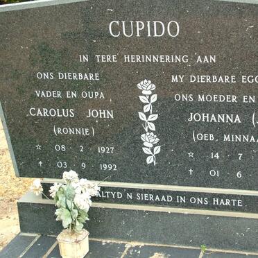 CUPIDO Carolus John 1927-1992 &amp; Johanna MINNAAR 1931-1990