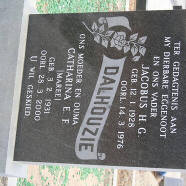 DALHOUZIE Jacobus H.G. 1928-1976 &amp; Catharina E.F. MAREE 1931-2000