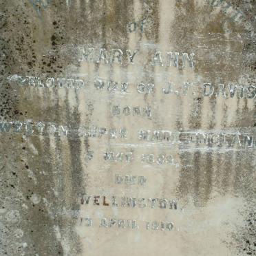 DAVIS Mary Ann 1838-1910