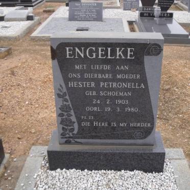 ENGELKE Hester Petronella nee SCHOEMAN 1903-1980