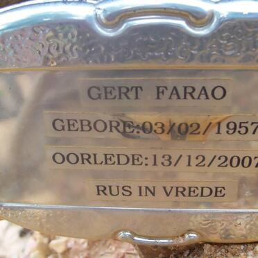 FARAO Gert 1957-2007