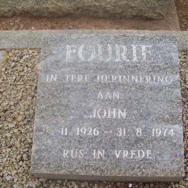 FOURIE John 1926-1974