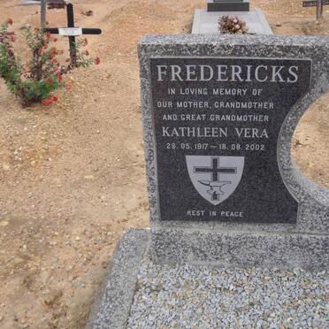FREDERICKS Kathleen Vera 1917-2002