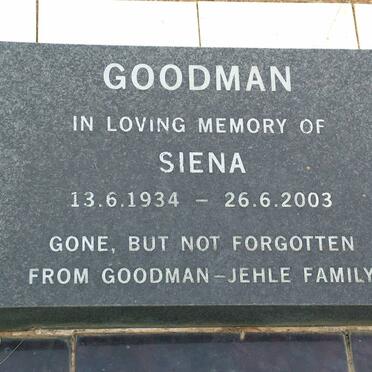 GOODMAN Siena 1934-2003