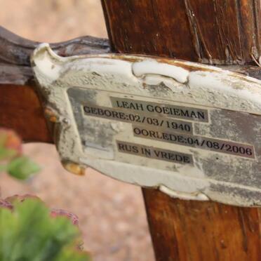 GOEIEMAN Leah 1940-2006