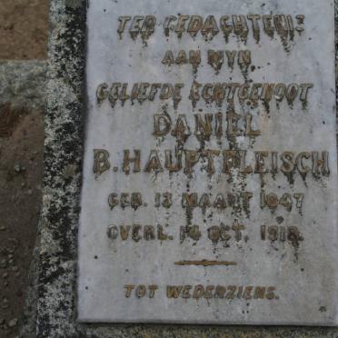 HAUPTFLEISCH Daniel B. 1847-1918