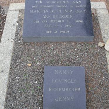 HEERDEN Martha Du Plessis, van nee VAN HEERDEN 1896-1972