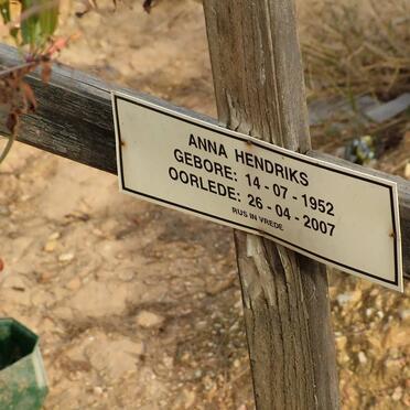 HENDRIKS Anna 1952-2007