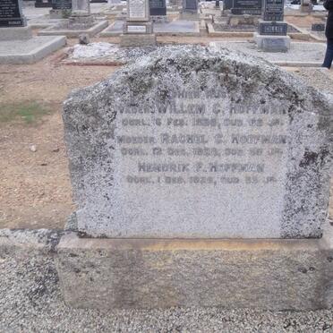 HOFFMAN Willem C. -1928 &amp; Rachel C. -1926 :: HOFFMAN Hendrik F. -1926