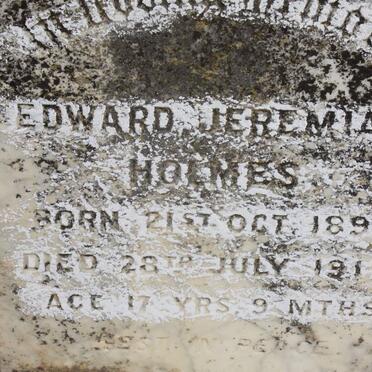 HOLMES Edward Jeremiah 1895-1912