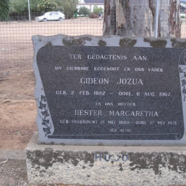 HUGO Gideon Jozua 1882-1967 &amp; Hester Margaretha ROSSOUW 1889-1971