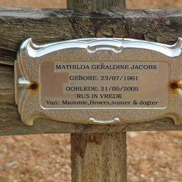 JACOBS Mathilda Geraldine 1961-2005