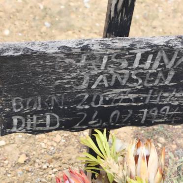 JANSEN Christina 192?-1994