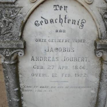 JOUBERT Jacobus Andreas 1846-1922