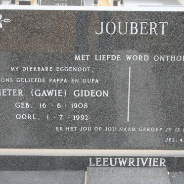 JOUBERT Pieter Gideon 1908-1992